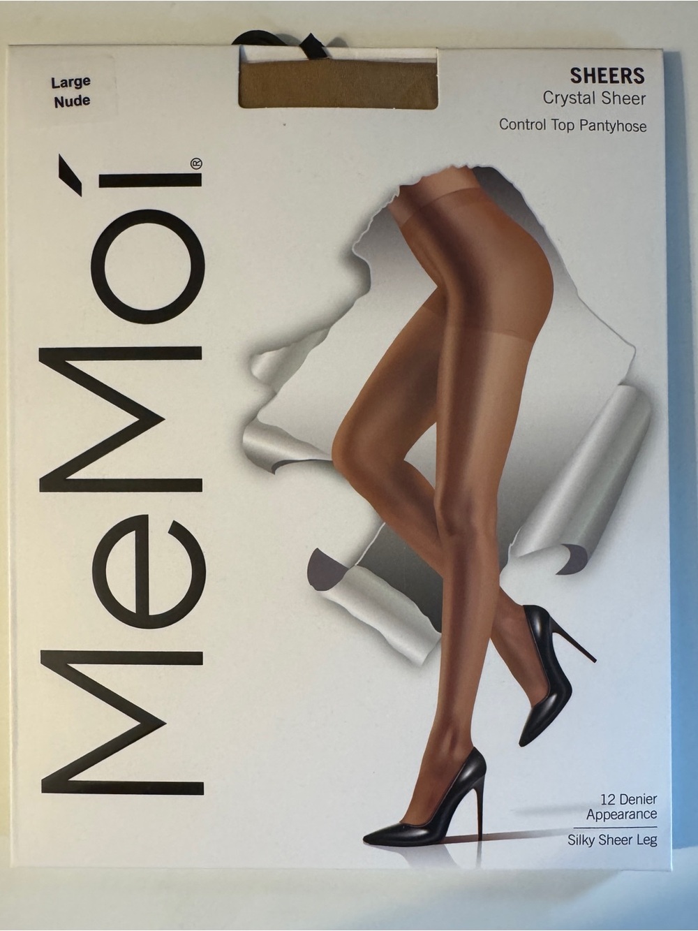 MEMOI Sheer Control Top Pantyhose in Nude